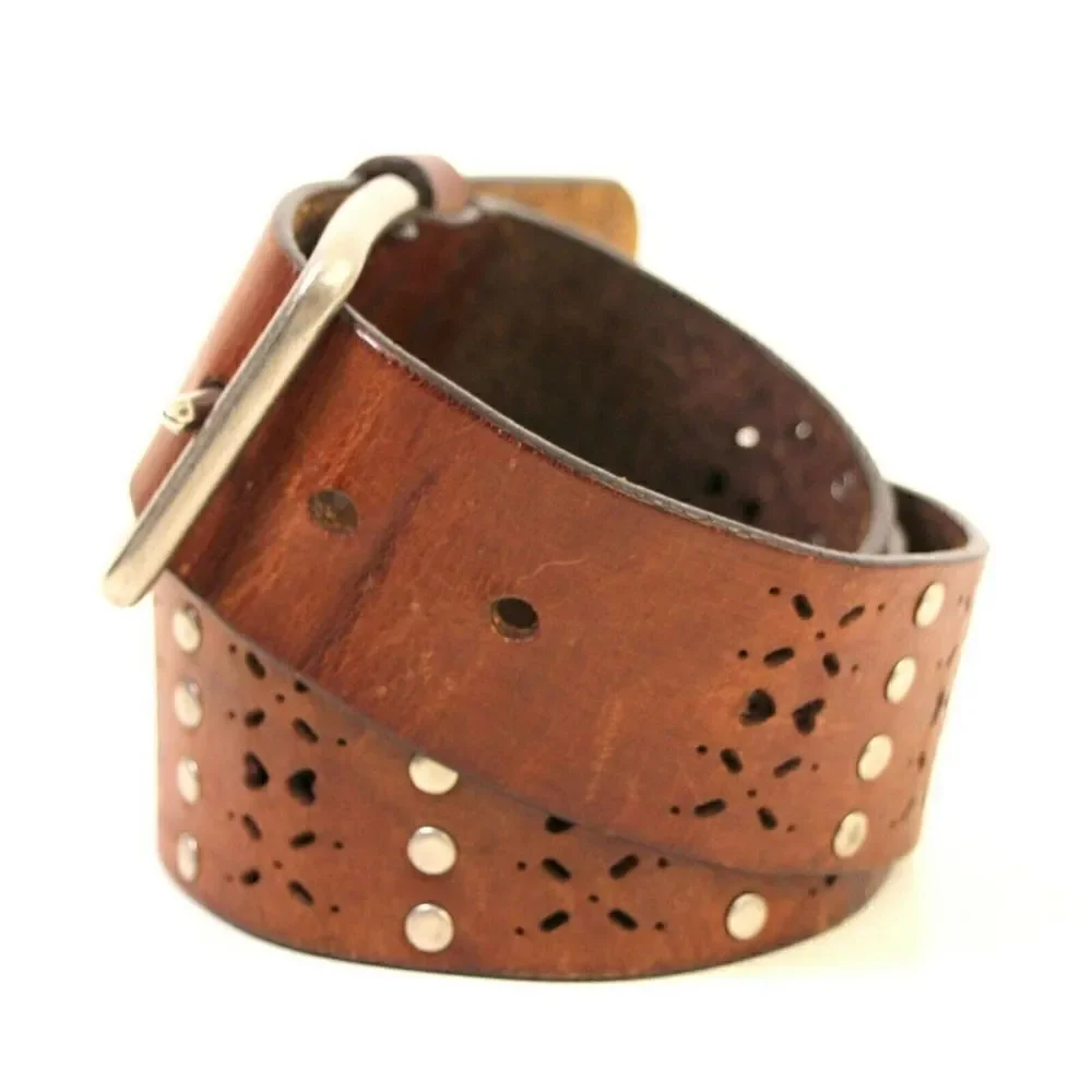 Calvin Klein BROWN REAL LEATHER 1 3/4
